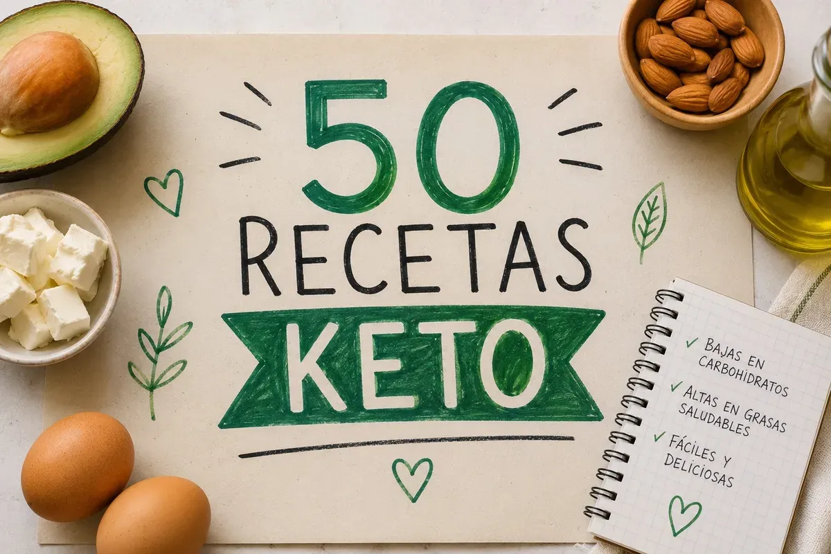 50 recetas keto: bajas en carbohidratos, altas en grasas saludables y fáciles